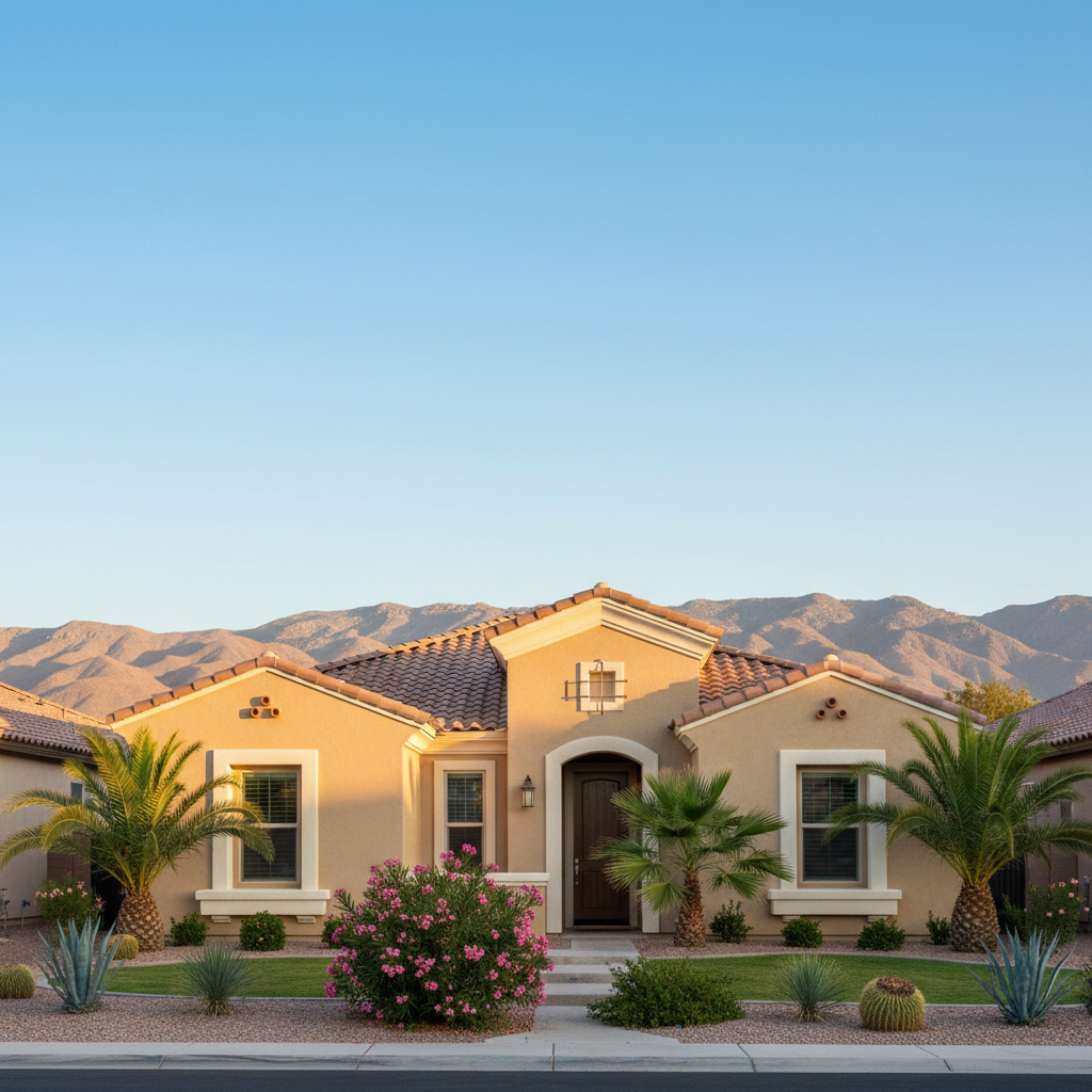 Completed eifs installation work at a residential property in Las Vegas, NV