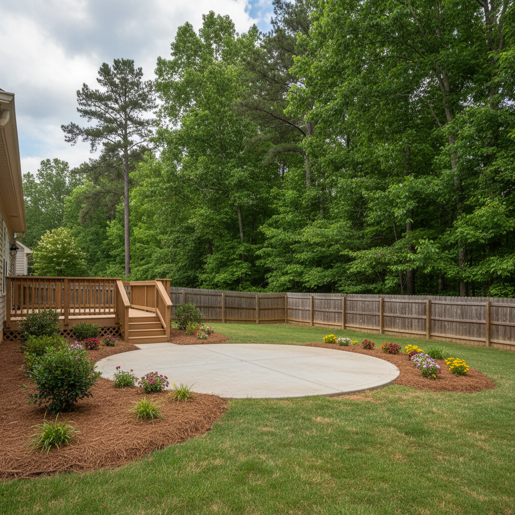 Completed hot tub removal work at a residential property in Fayetteville, NC