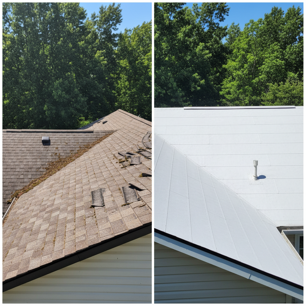 Completed commercial tpo roofing work at a residential property in Holly Springs, NC