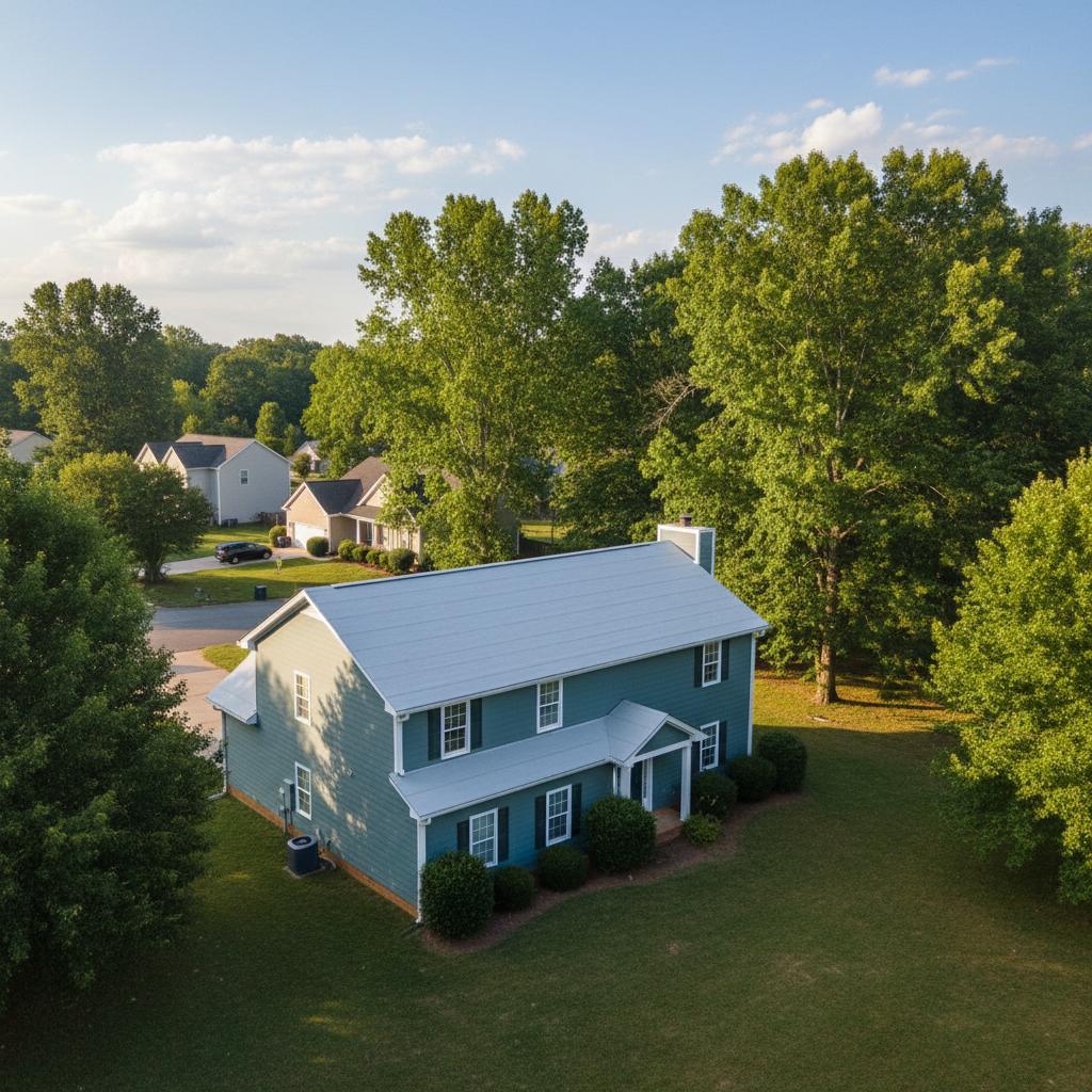 Completed commercial tpo roofing work at a residential property in Holly Springs, NC