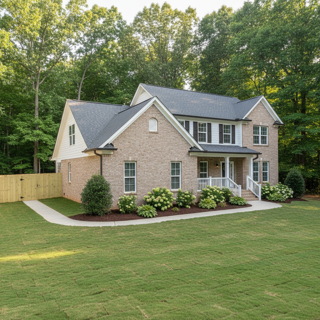 Completed flood damage restoration work at a residential property in Lexington, NC