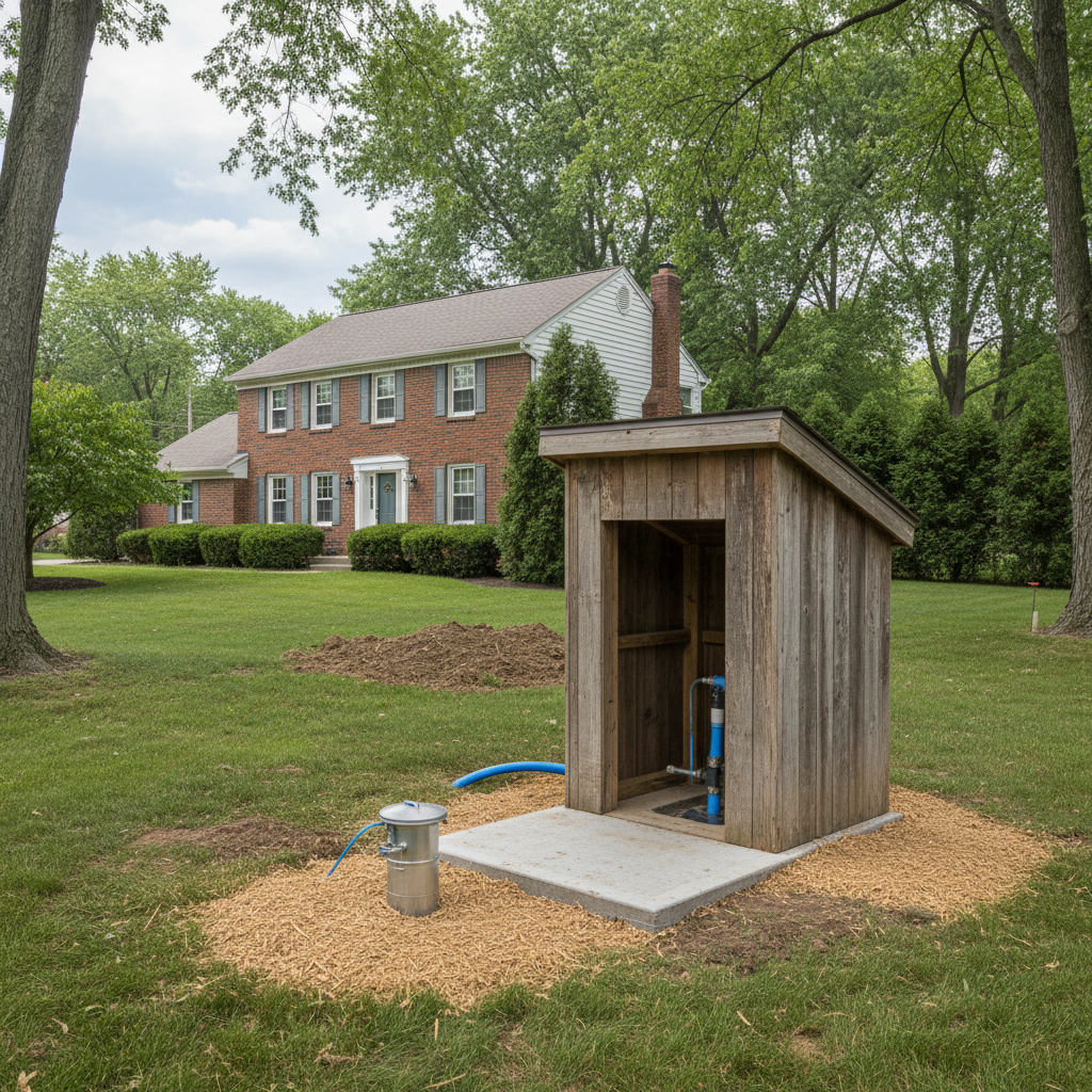 Completed pump repair work at a residential property in Akron, OH