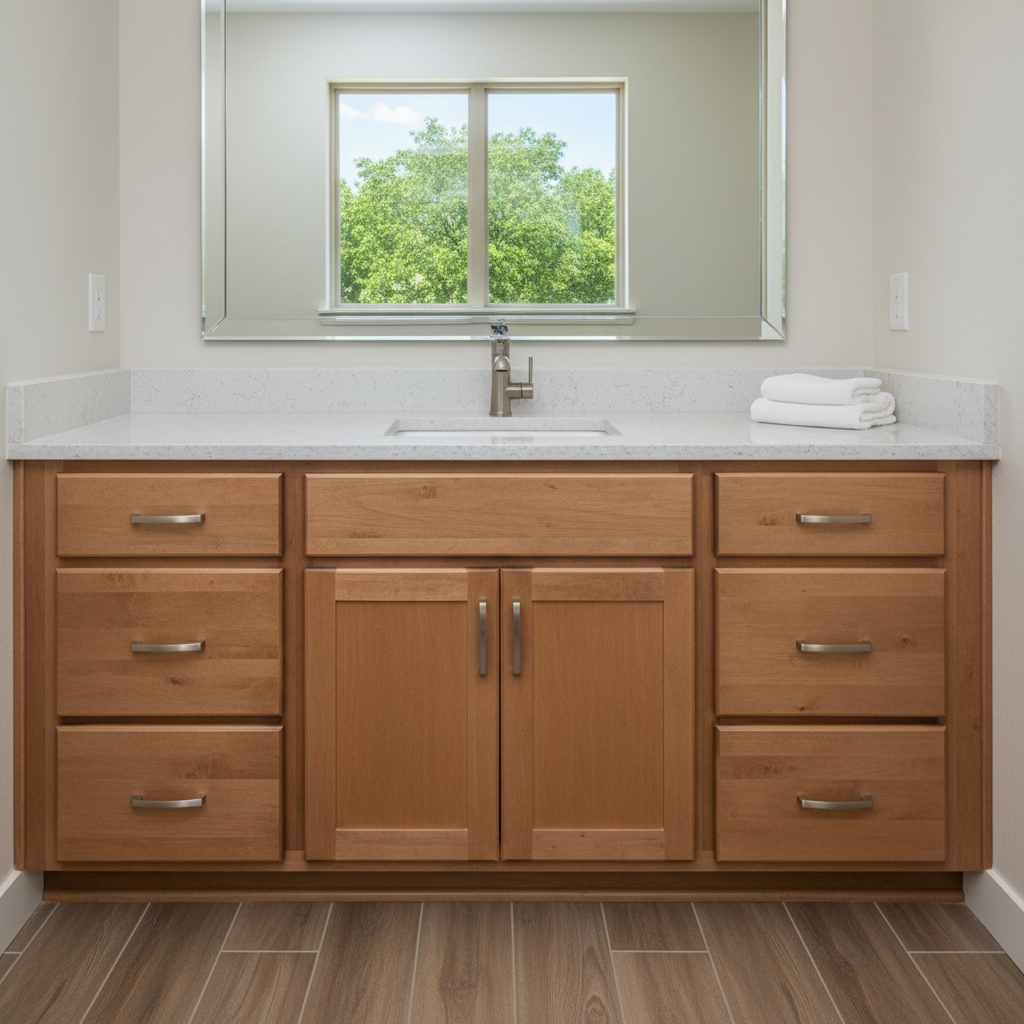 Completed vanity and sink installation work at a residential property in Tahlequah, OK