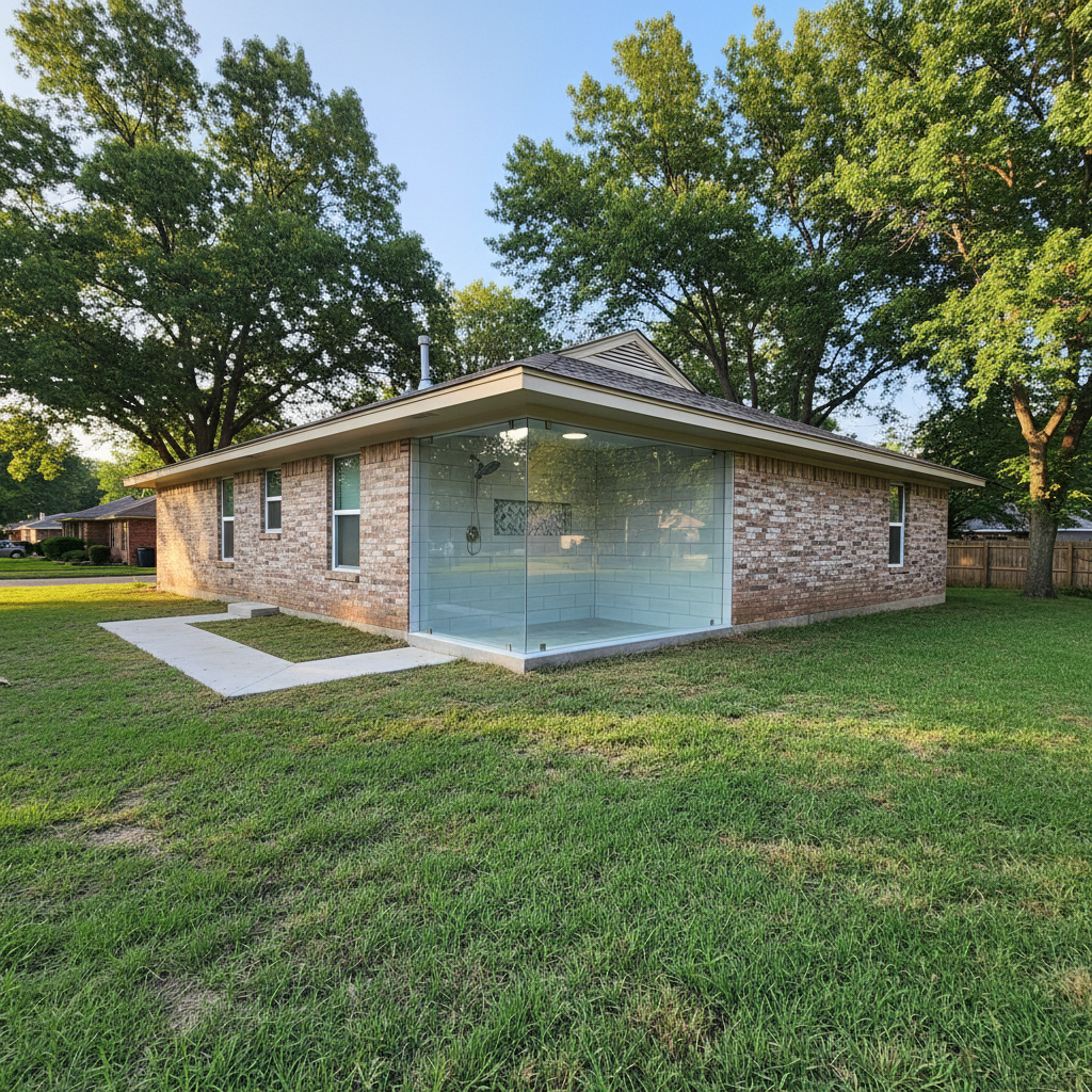 Completed shower replacement work at a residential property in Owasso, OK