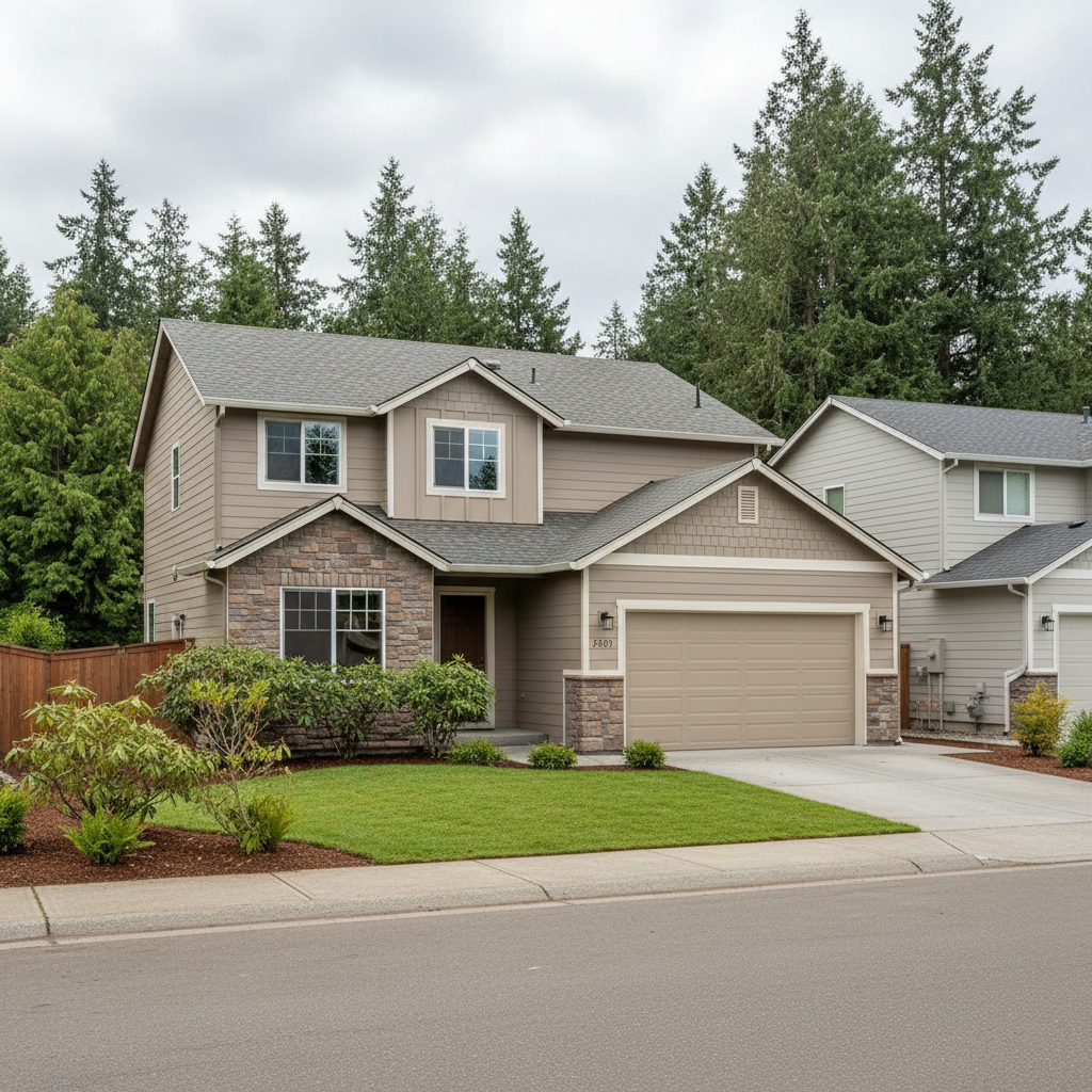 Completed water damage restoration work at a residential property in Canby, OR