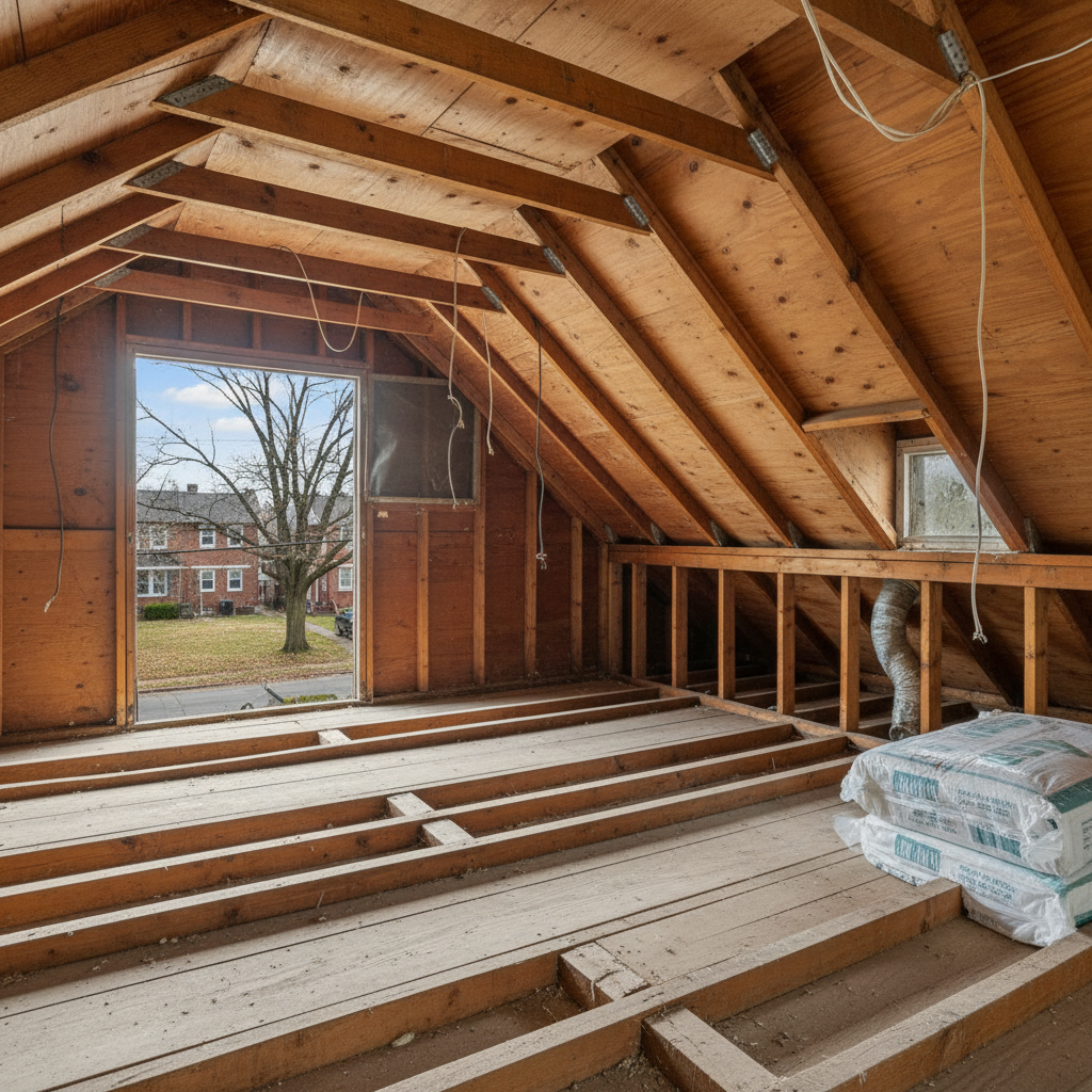 Completed insulation removal work at a residential property in Philadelphia, PA