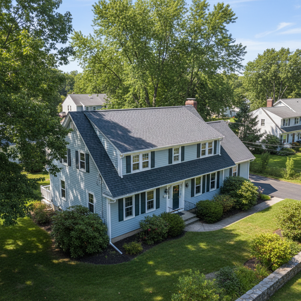 Completed new construction roofing work at a residential property in Providence, RI