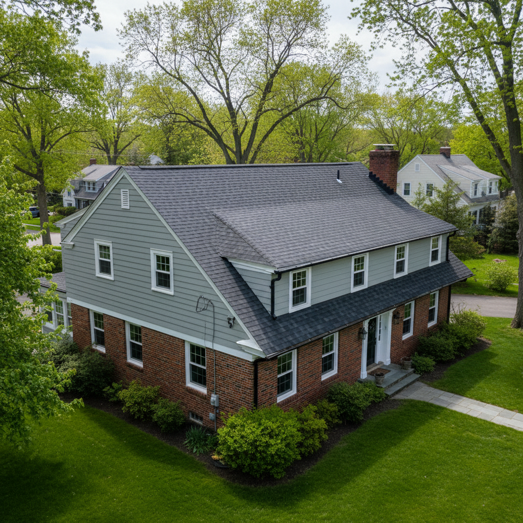 Completed new construction roofing work at a residential property in Providence, RI