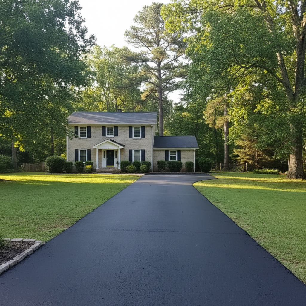 Completed slurry coating work at a residential property in Gaston, SC