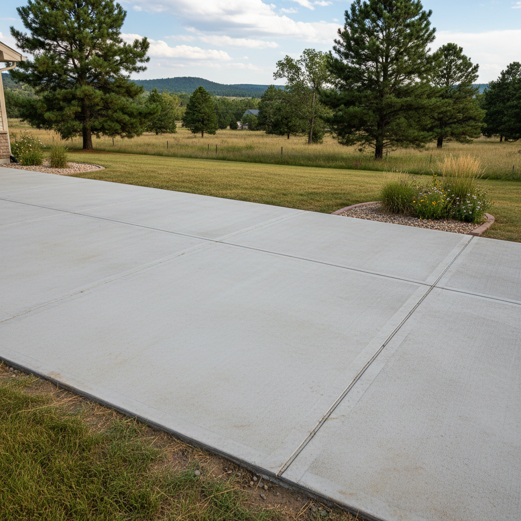 Completed concrete repair work at a residential property in Sturgis, SD