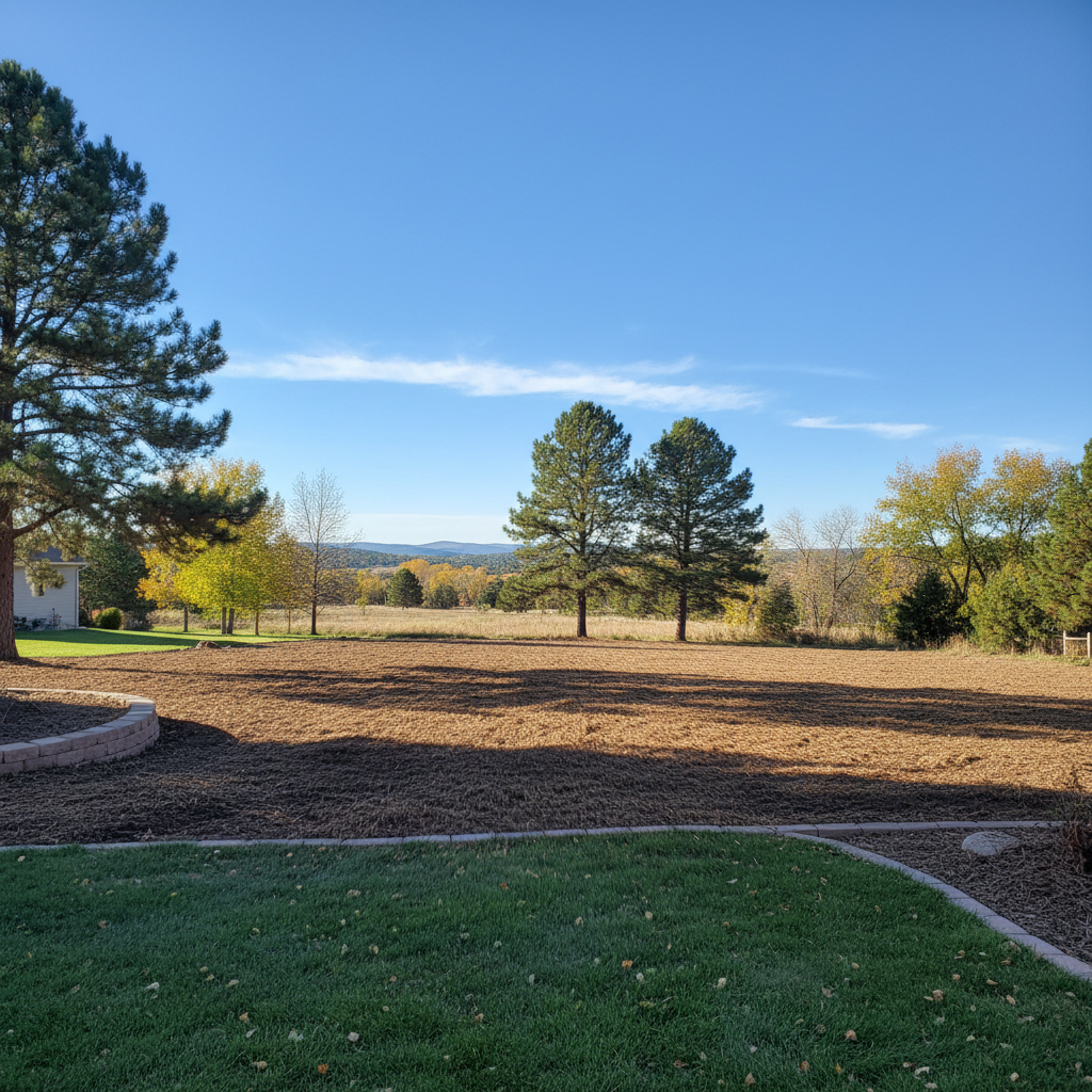 Completed land clearing work at a residential property in Rapid City, SD