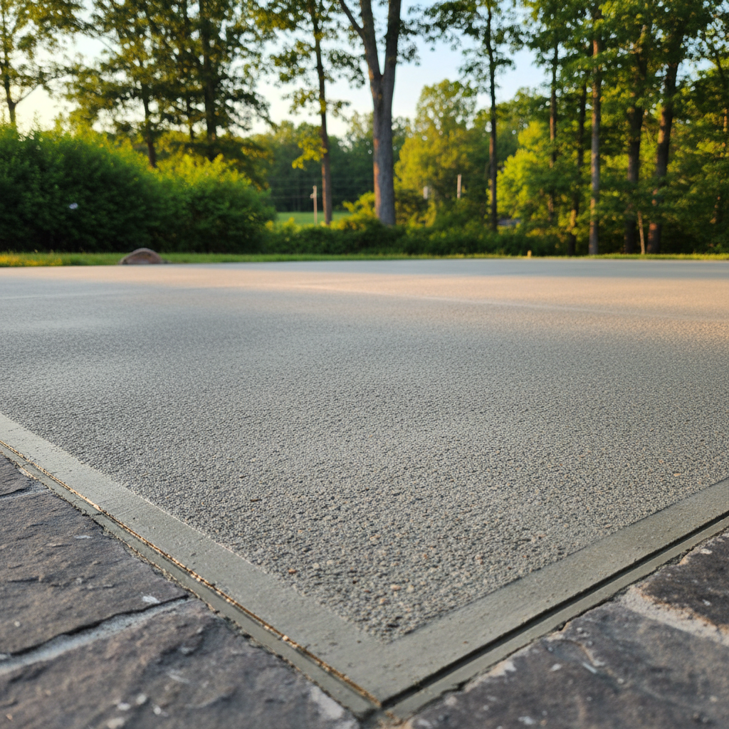 Completed concrete flatwork work at a residential property in Rogersville, TN