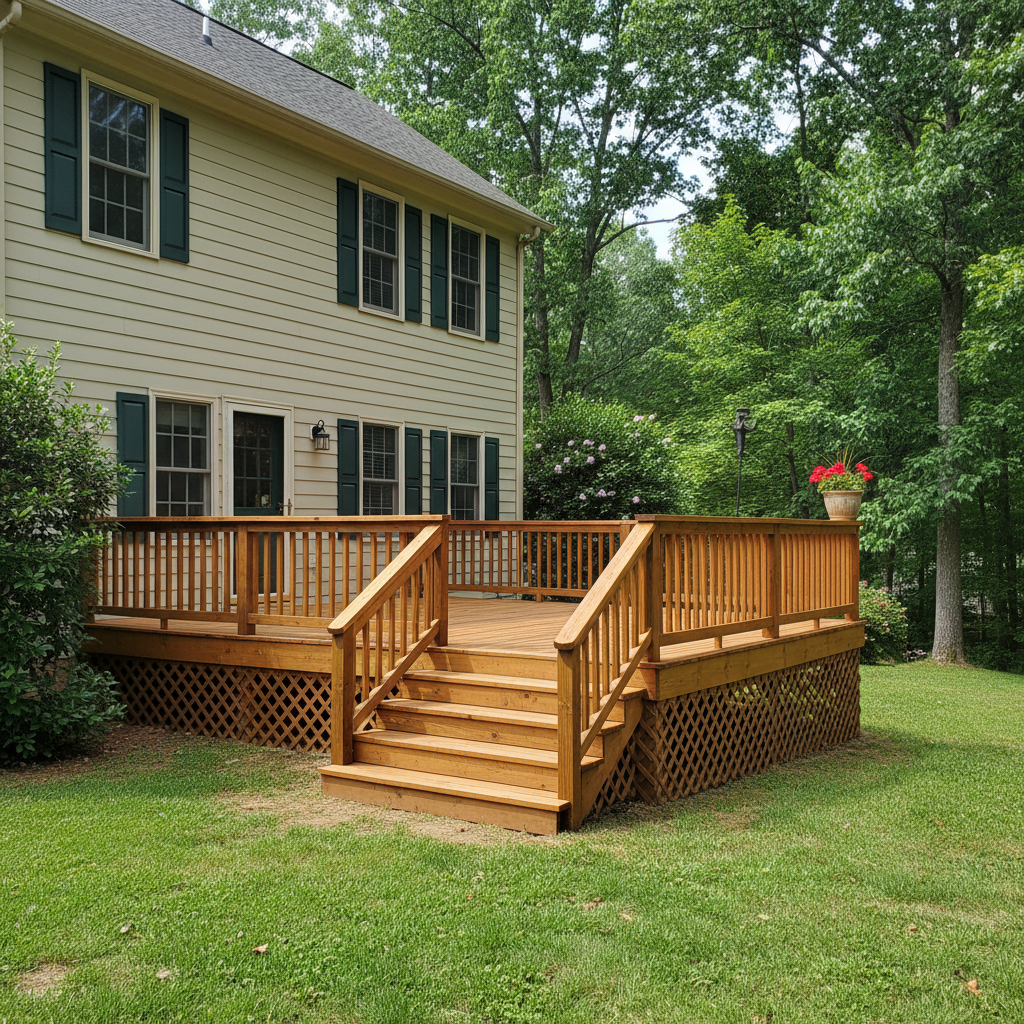 Completed deck repair work at a residential property in Sevierville, TN