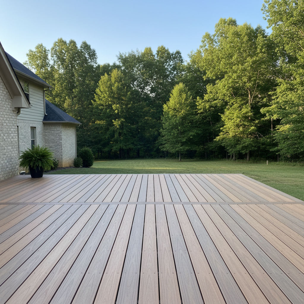 Completed composite decks work at a residential property in Oak Ridge, TN