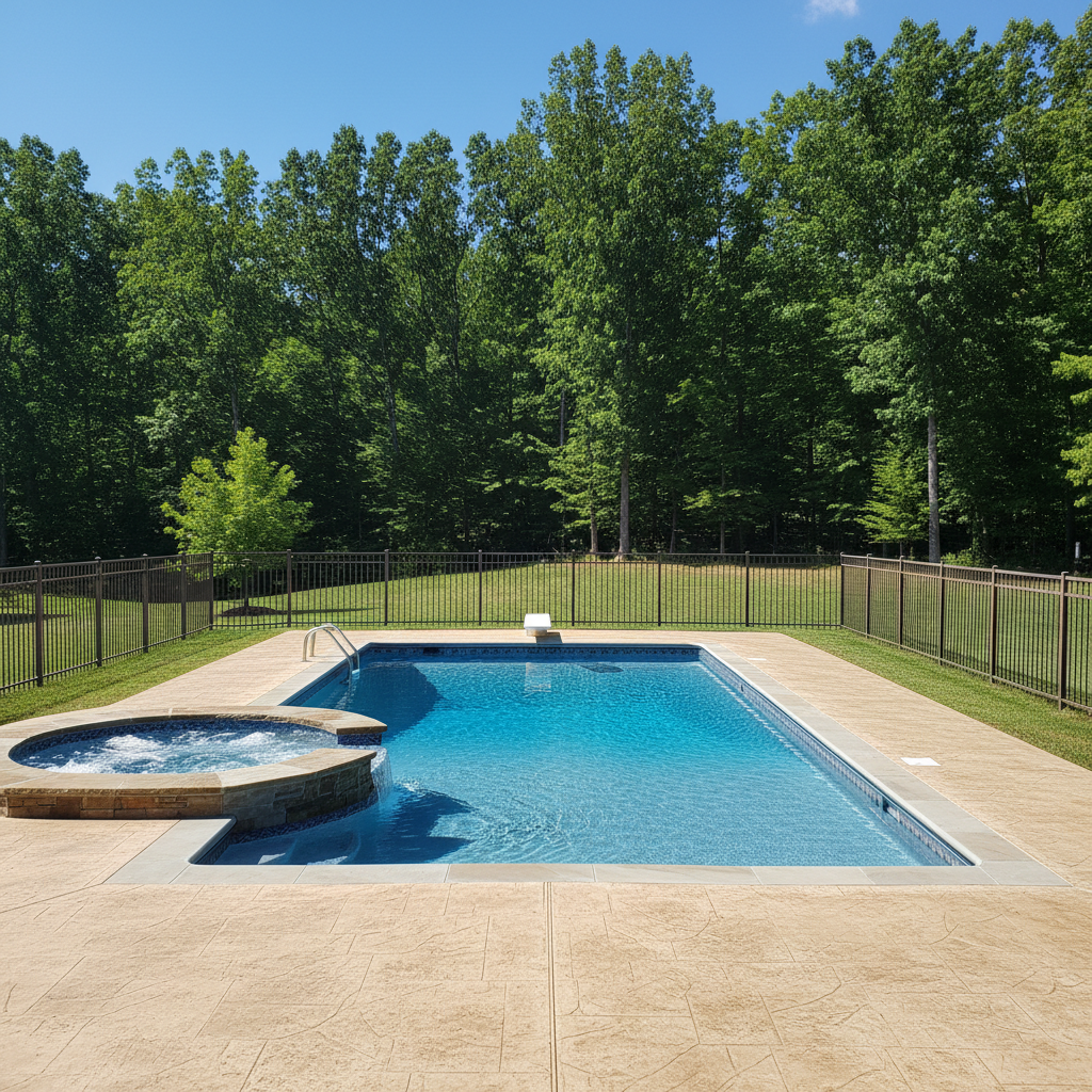 Completed new pool construction work at a residential property in Cleveland, TN