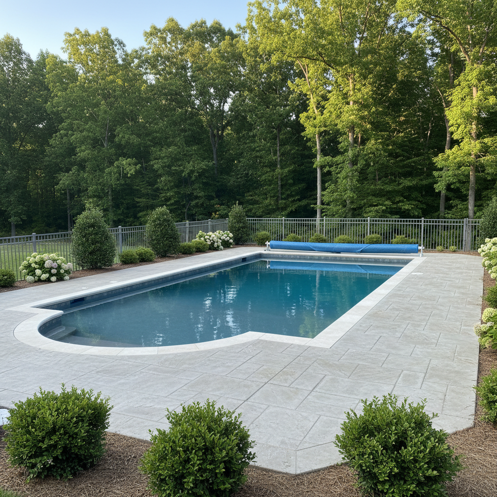 Completed pool maintenance plans work at a residential property in Knoxville, TN