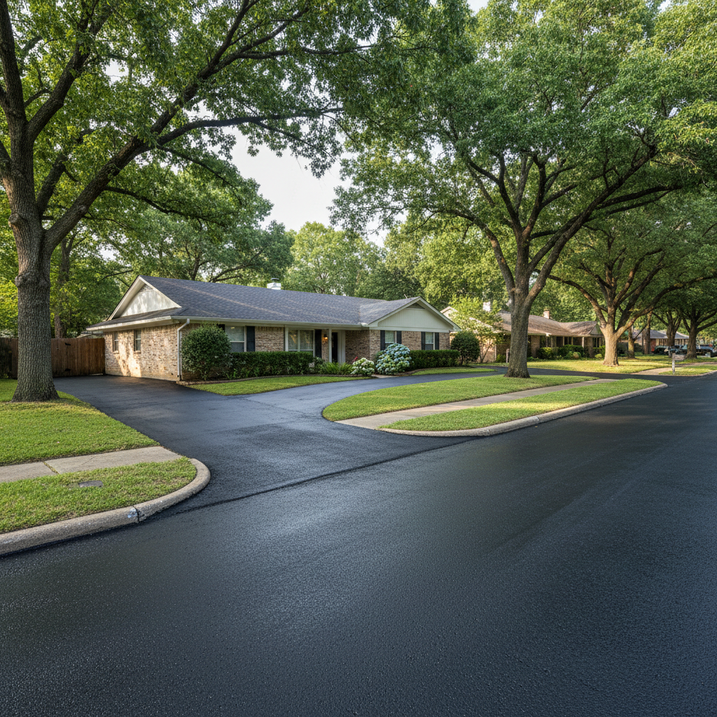 Completed slurry coating work at a residential property in Irving, TX
