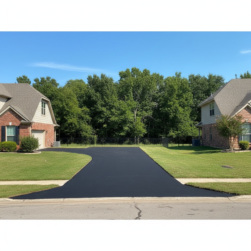 Completed commercial asphalt work at a residential property in Killeen, TX