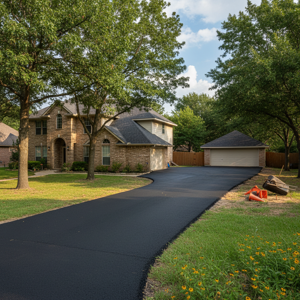 Completed commercial asphalt work at a residential property in Killeen, TX