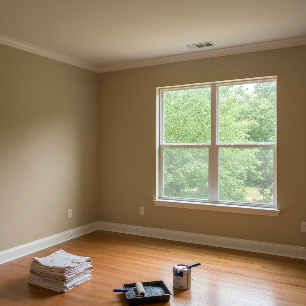 Completed interior painting work at a residential property in McKinney, TX