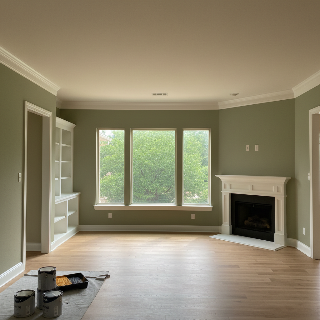 Completed interior painting work at a residential property in McKinney, TX