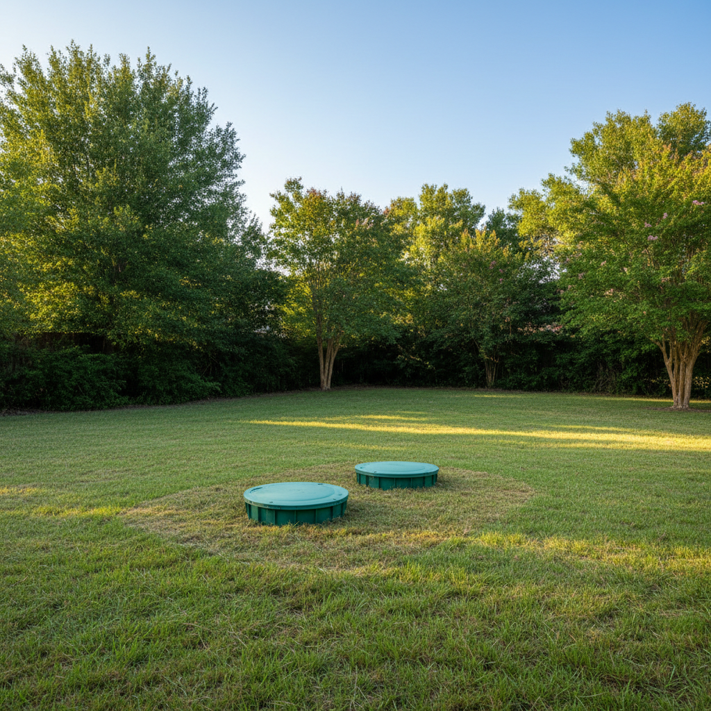 Completed emergency septic services work at a residential property in Sugar Land, TX