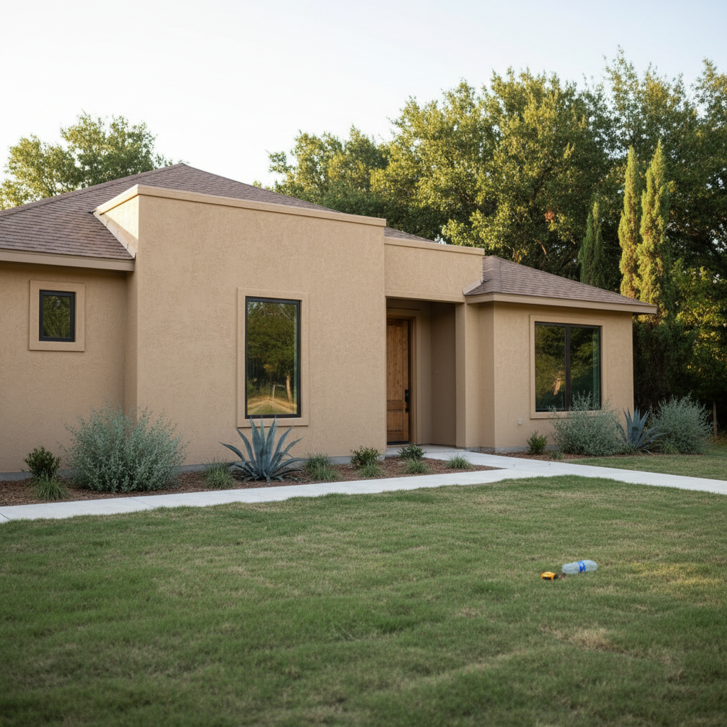 Completed stucco inspection work at a residential property in Round Rock, TX