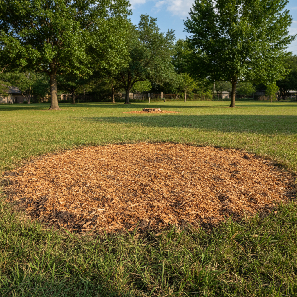 Completed stump grinding & removal work at a residential property in Converse, TX