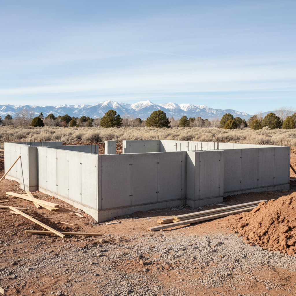 Completed concrete foundations work at a residential property in Salt Lake City, UT