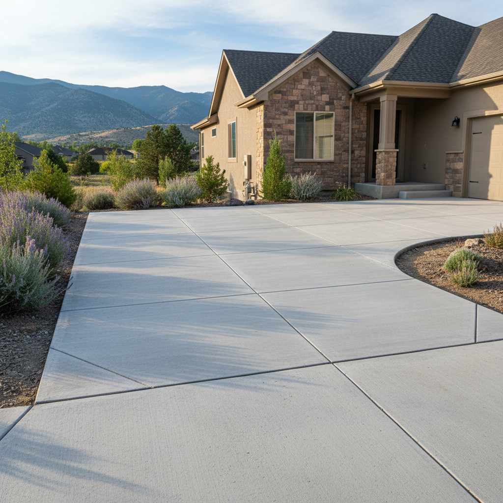 Completed concrete repair work at a residential property in Millcreek, UT