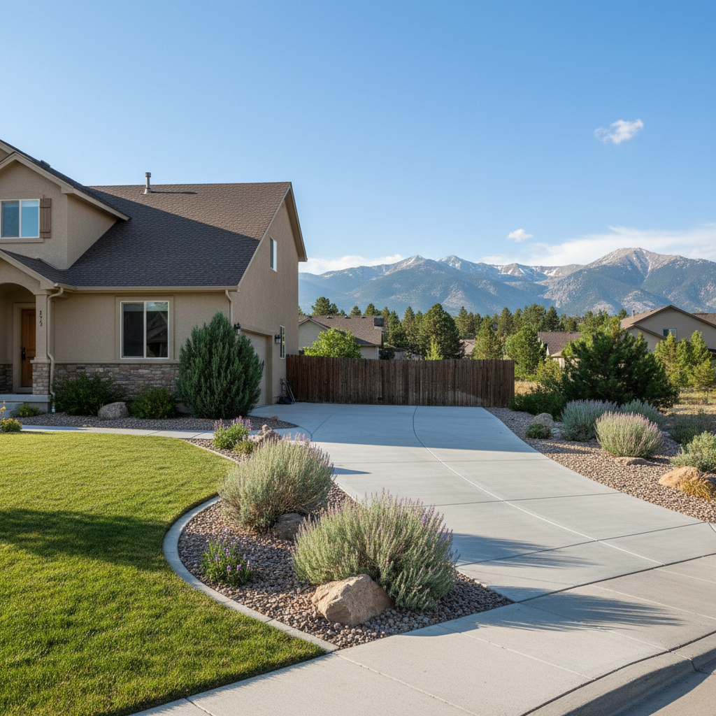 Completed concrete repair work at a residential property in Millcreek, UT