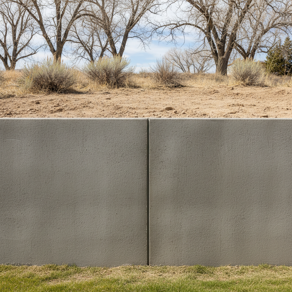 Completed concrete retaining walls work at a residential property in Logan, UT