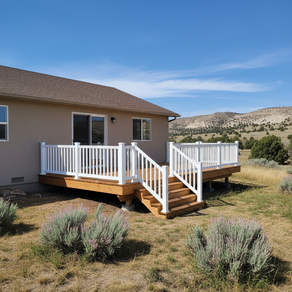 Completed deck repair work at a residential property in Roosevelt, UT