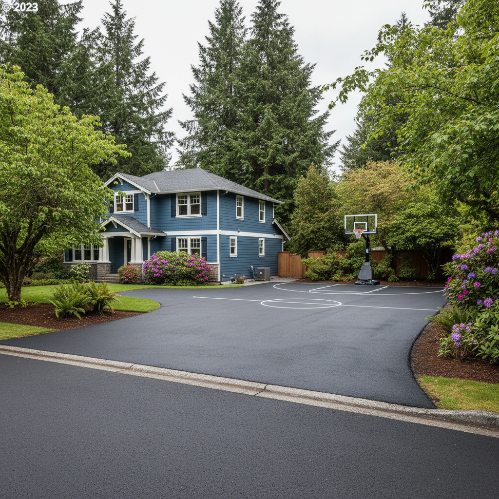 Completed residential asphalt work at a residential property in Seattle, WA