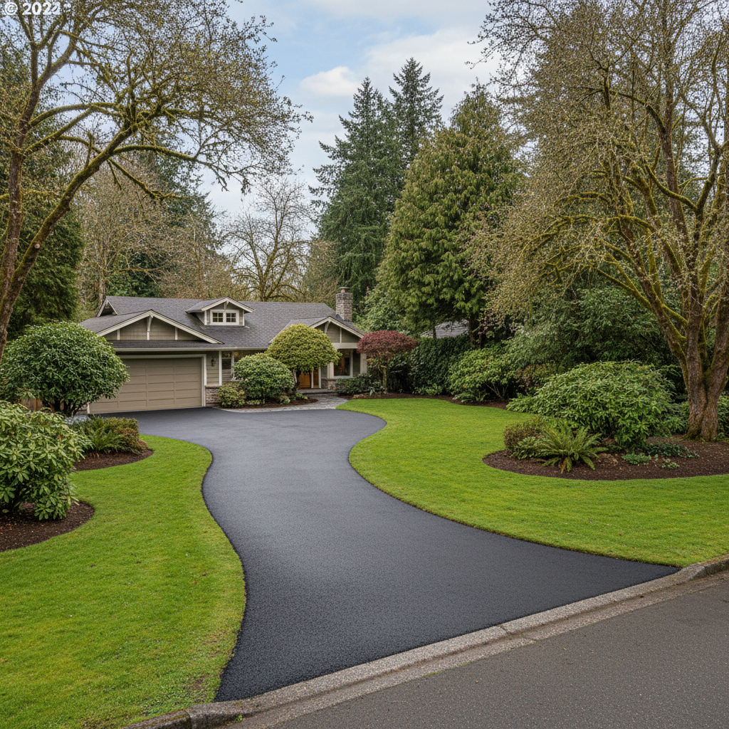 Completed residential asphalt work at a residential property in Seattle, WA