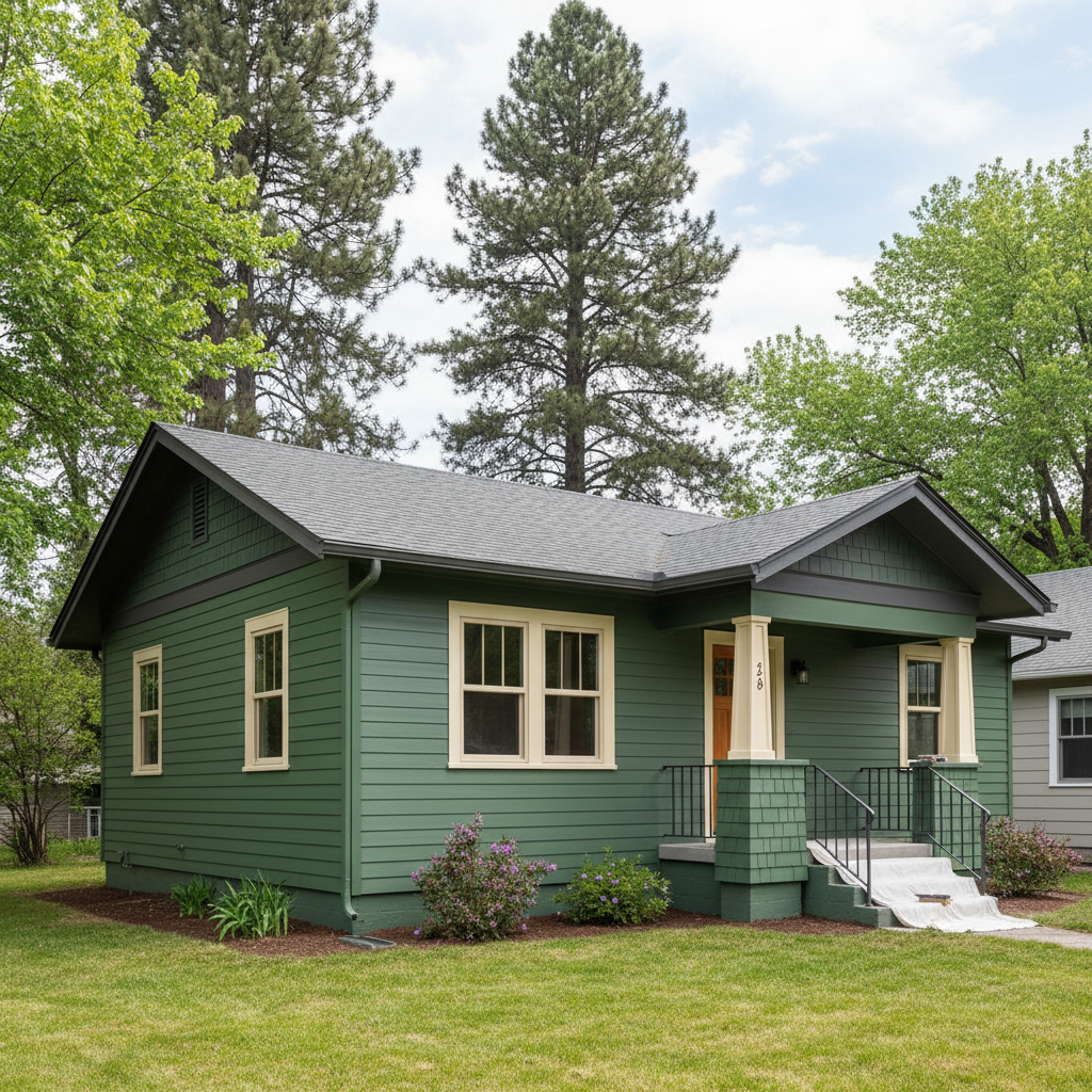 Completed commercial painting work at a residential property in Spokane, WA