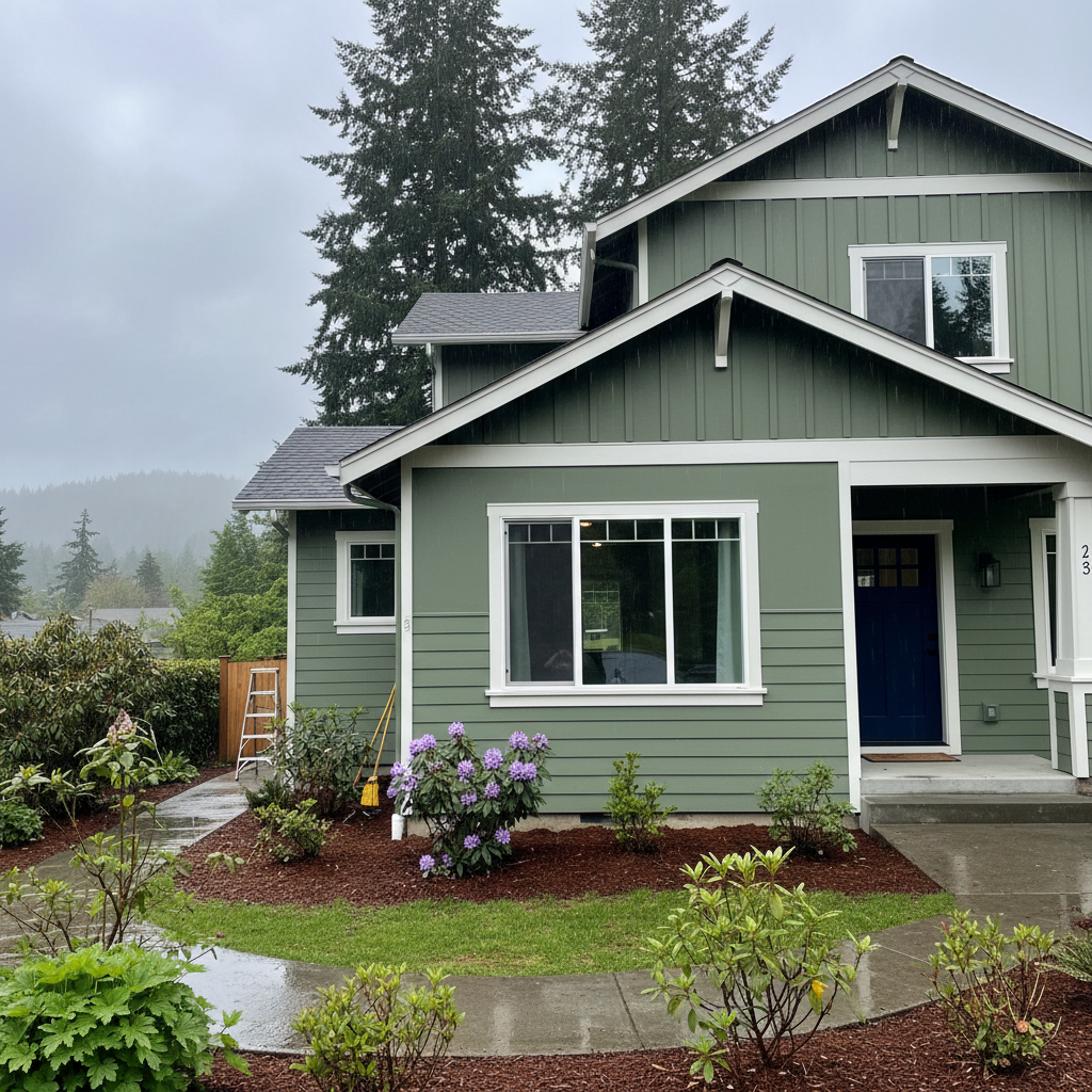 Completed drywall repair and painting work at a residential property in Tacoma, WA