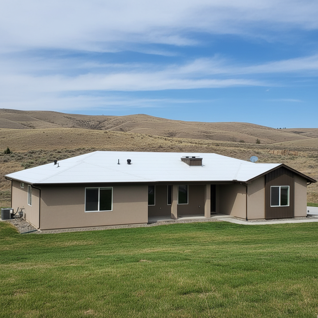Completed commercial tpo roofing work at a residential property in Pasco, WA