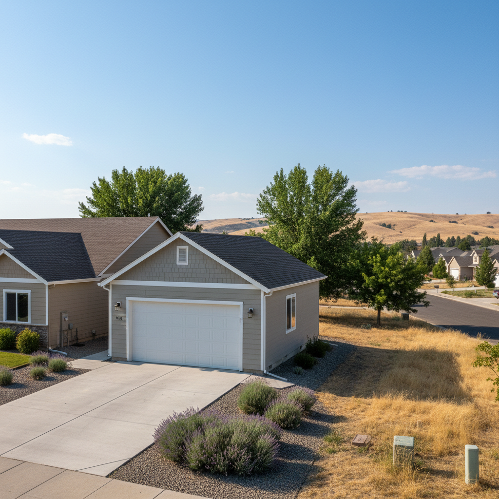 Completed garages work at a residential property in Kennewick, WA