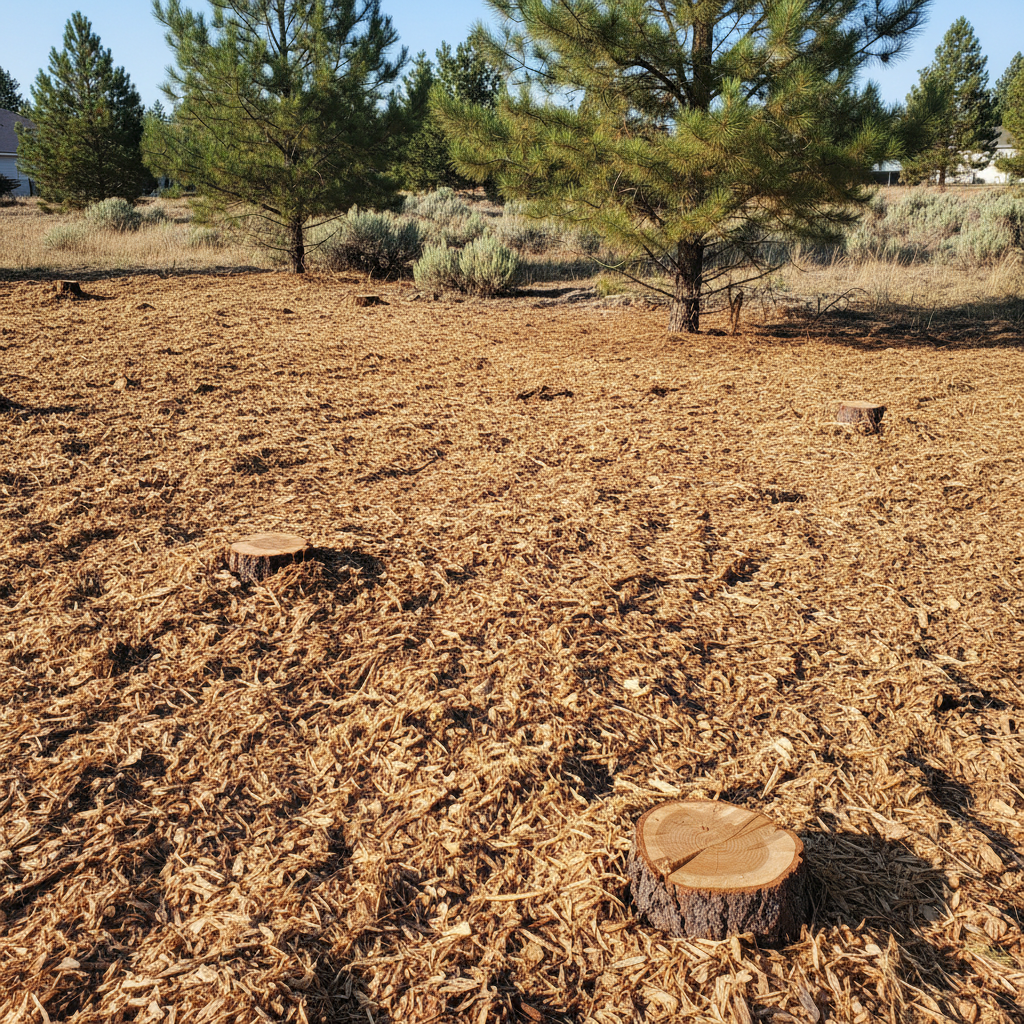 Completed lot clearing work at a residential property in Richland, WA