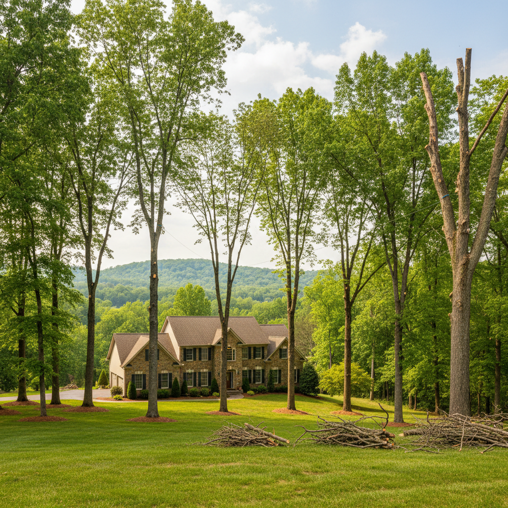 Completed tree health & care work at a residential property in Morgantown, WV