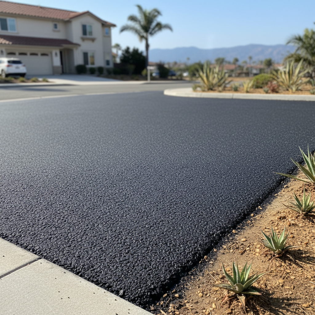 Completed commercial asphalt work at a residential property in Oceanside, CA