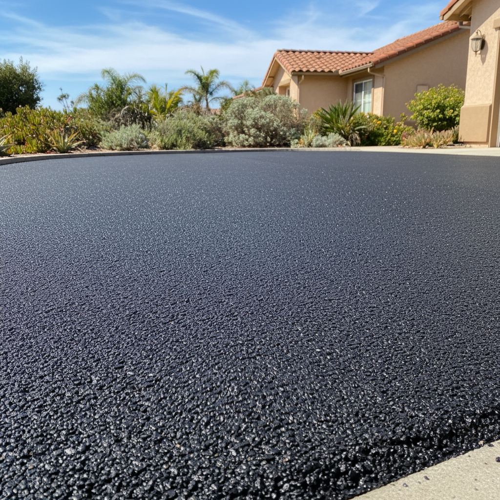 Completed commercial asphalt work at a residential property in Oceanside, CA