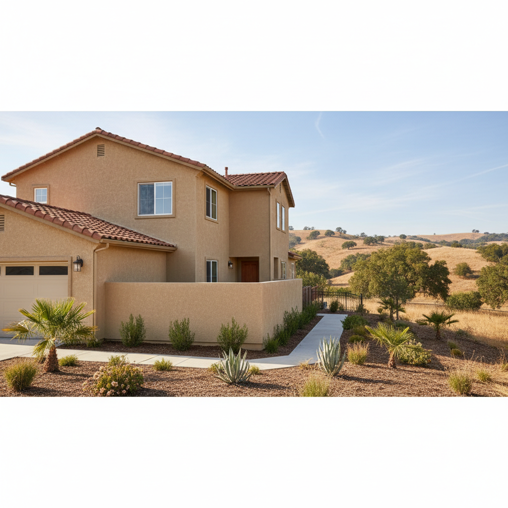 Completed commercial stucco work at a residential property in El Monte, CA