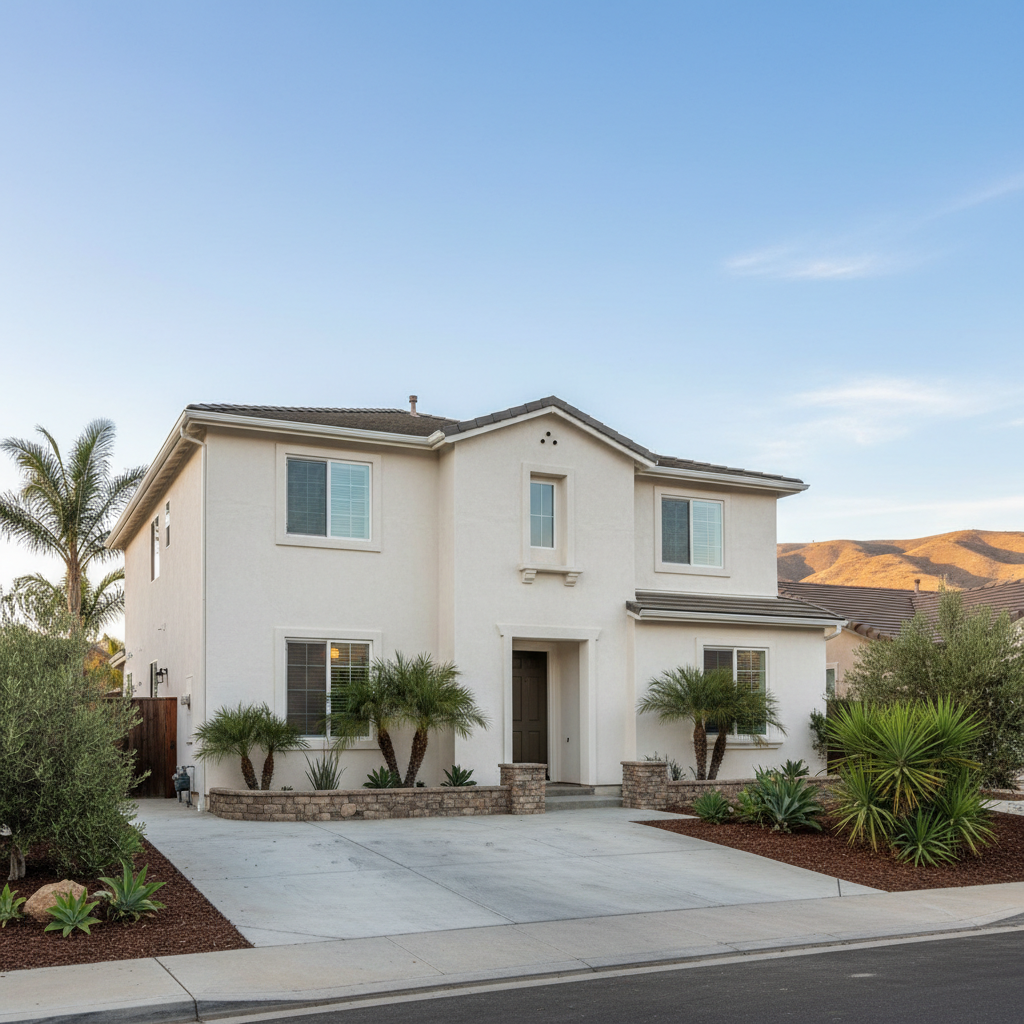 Completed commercial stucco work at a residential property in El Monte, CA