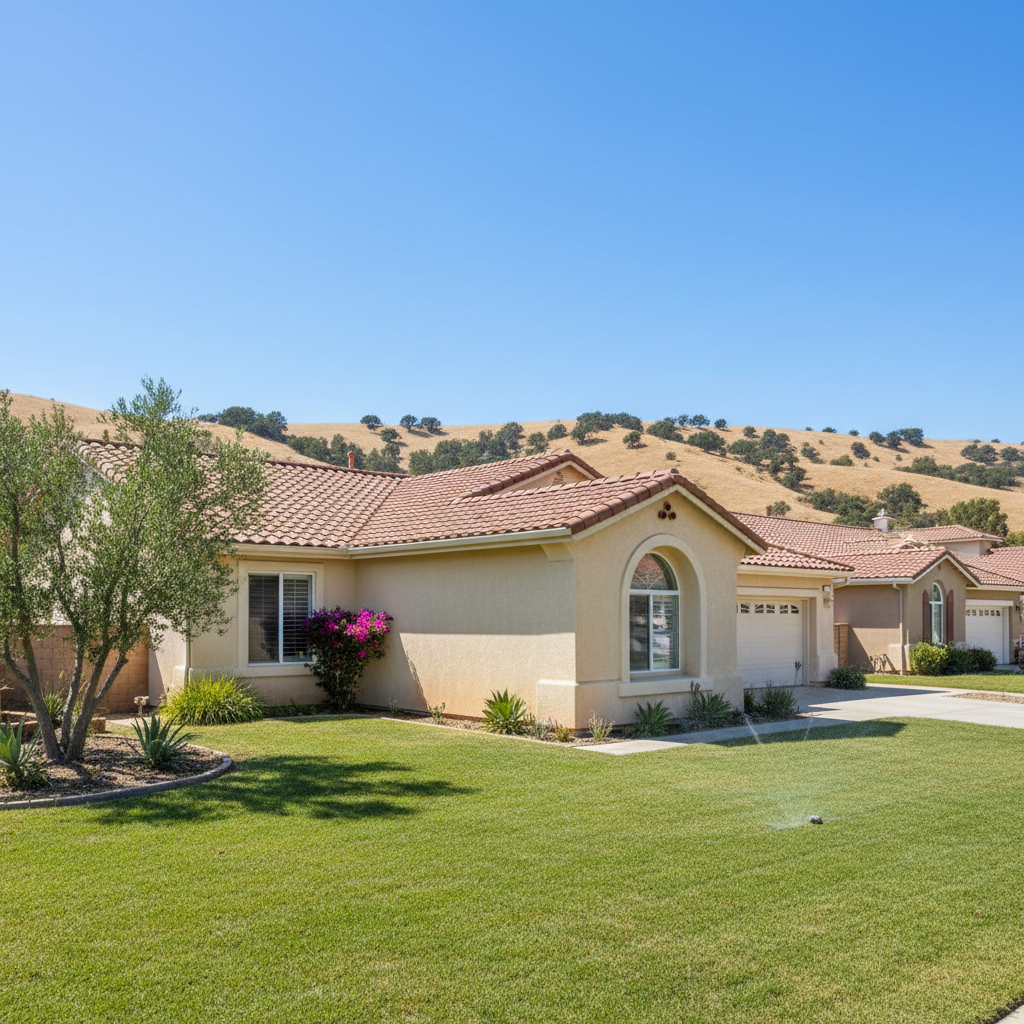 Completed stucco repair work at a residential property in Temecula, CA