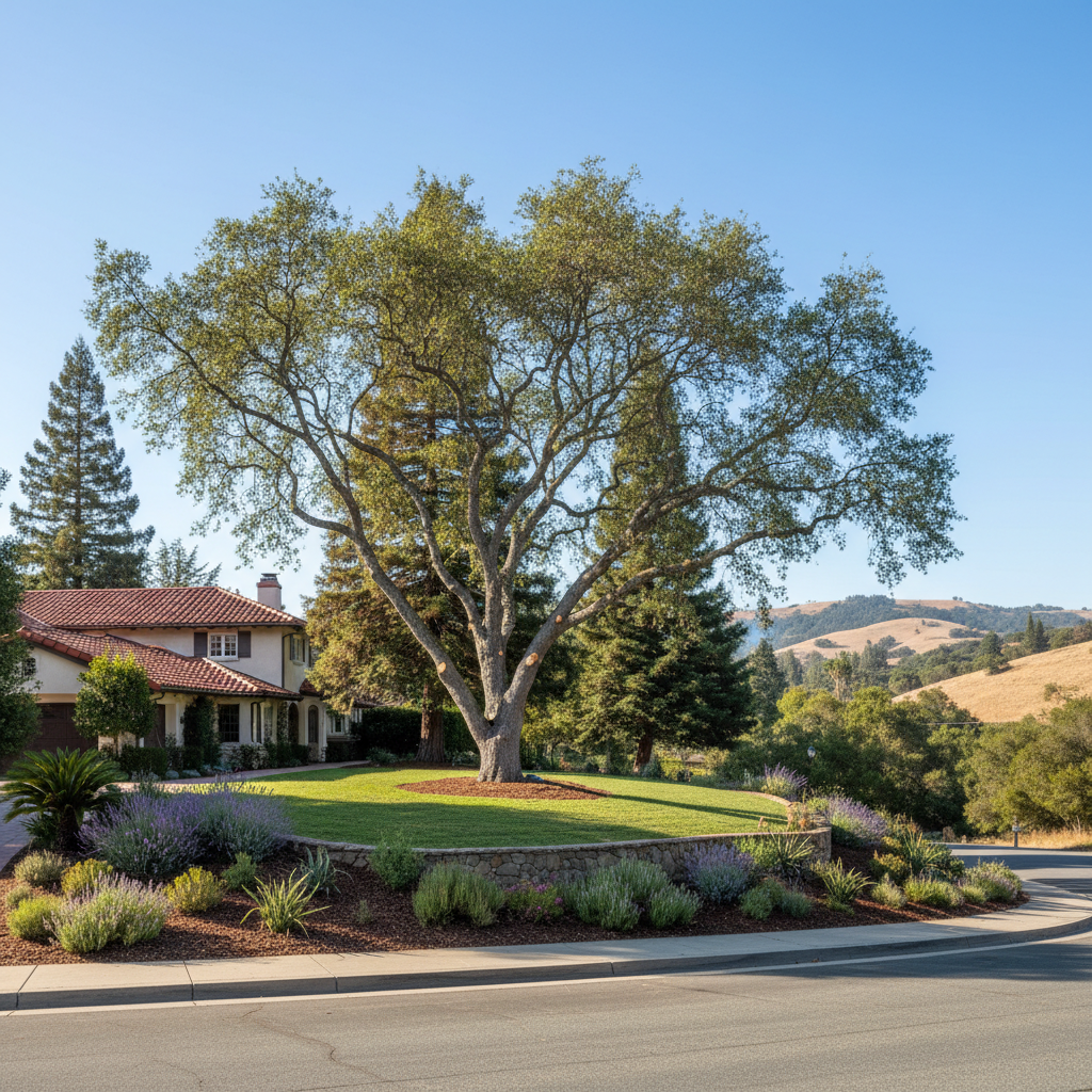 Completed tree health & care work at a residential property in Atherton, CA