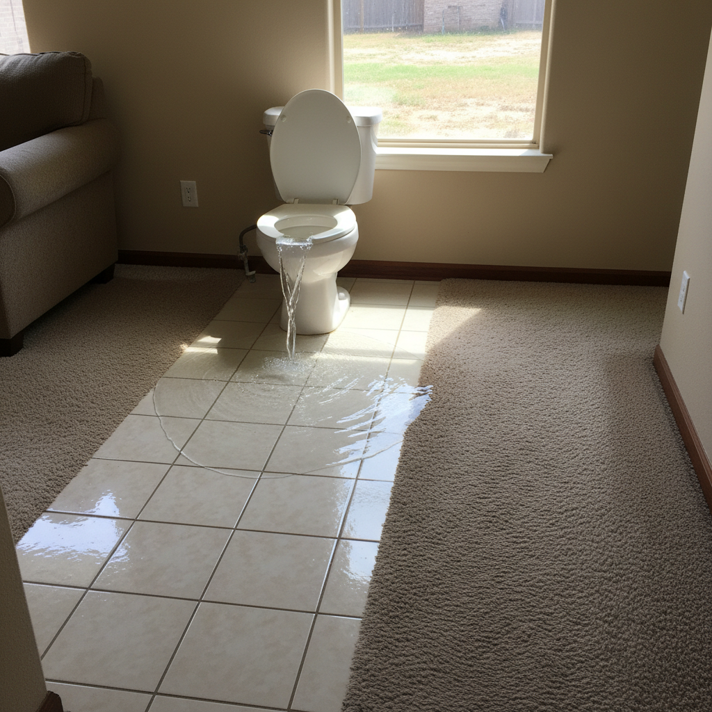 Toilet Overflow Cleanup in Fate
