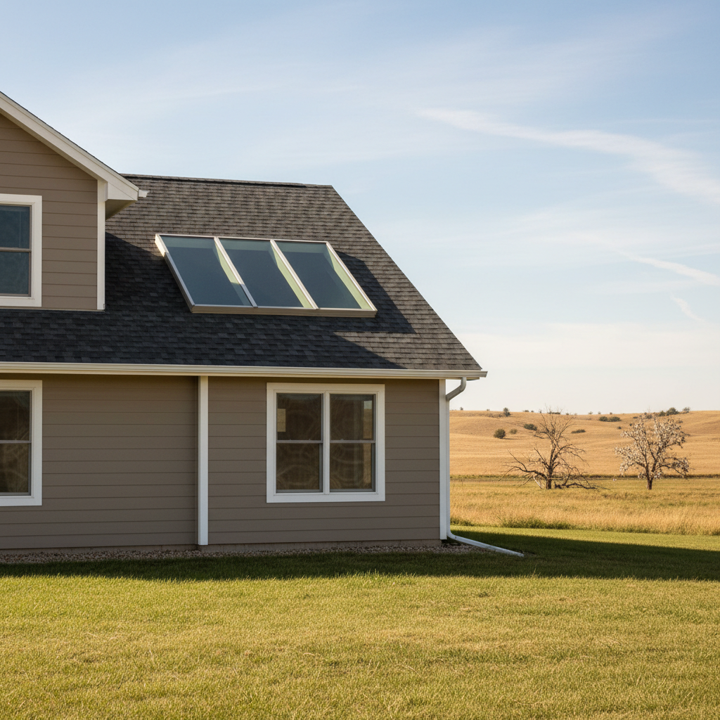 Completed skylight installation work at a residential property in Dodge City, KS