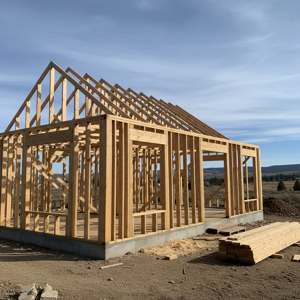 Completed framing work at a residential property in Redmond, OR